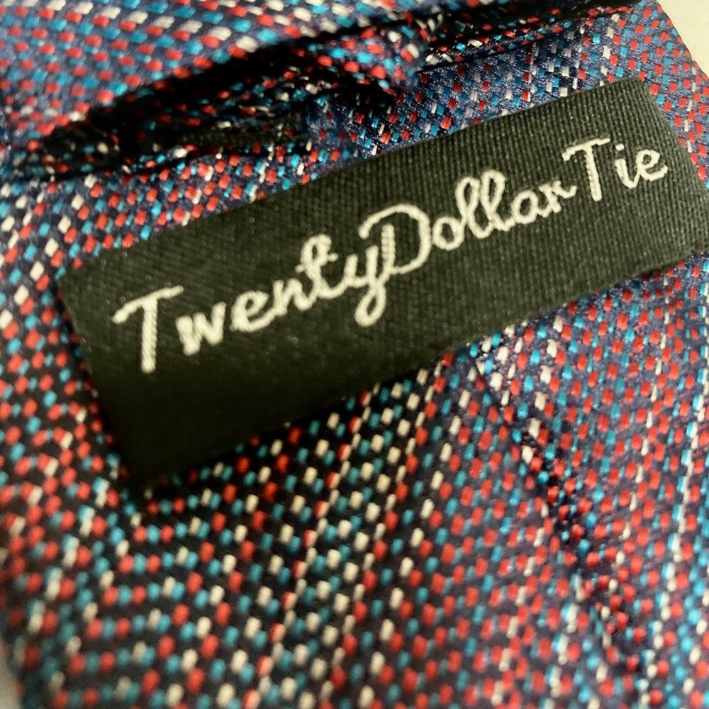 Twenty Dollar Tie, Hand Made, 100% Silk, 3.25x65,Multi